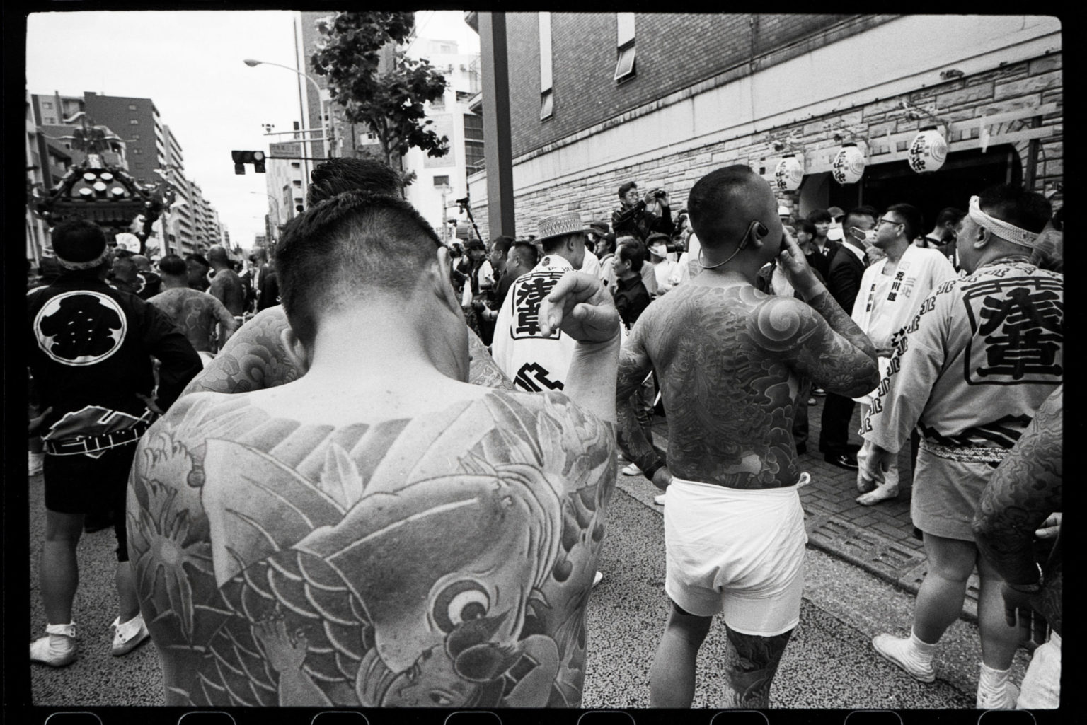 Sanja Matsuri Festival Naked Yakuza With Japanese Tatoos In