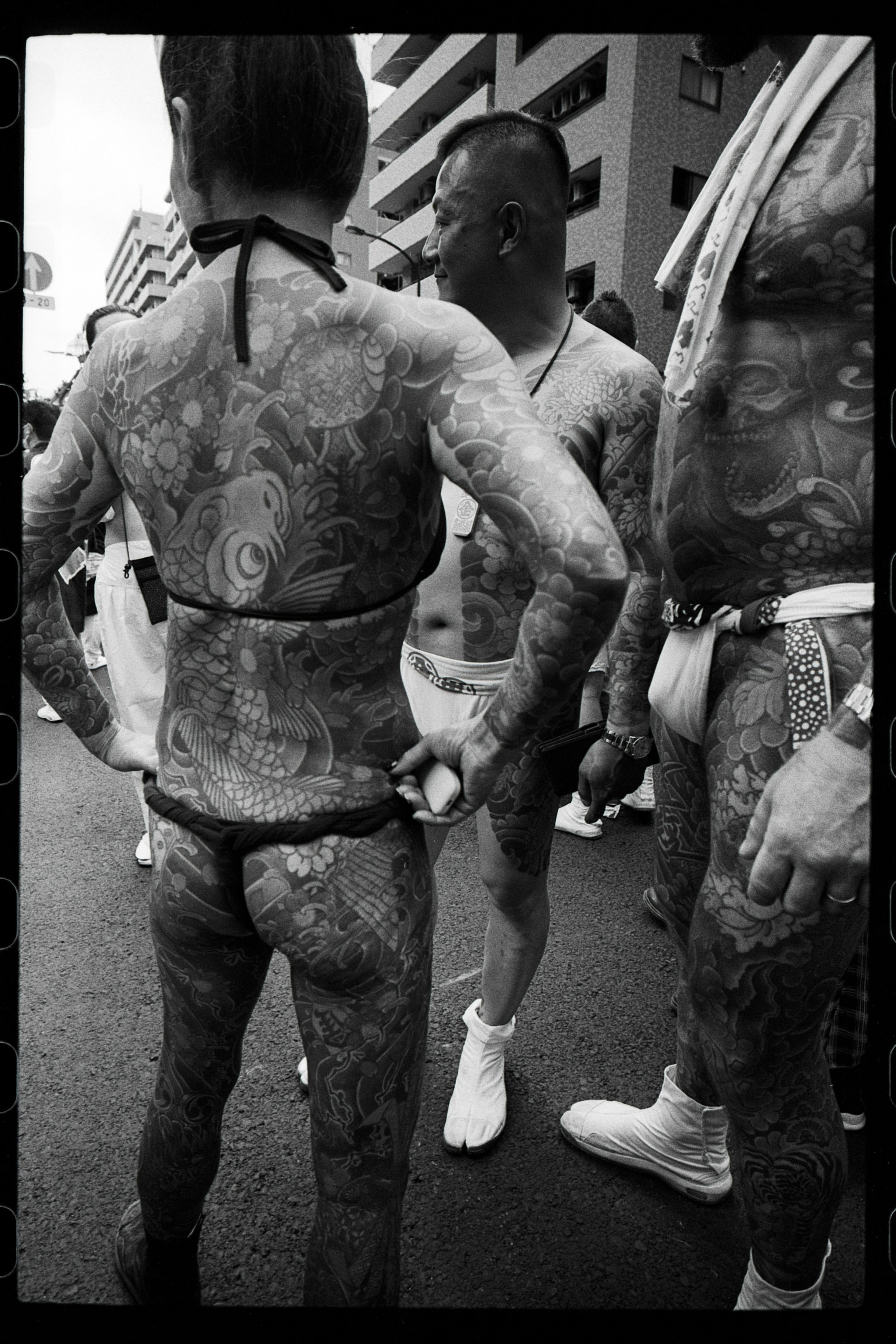 Sanja Matsuri Festival 2023 - Naked Yakuza with Japanese Tatoos in Photos