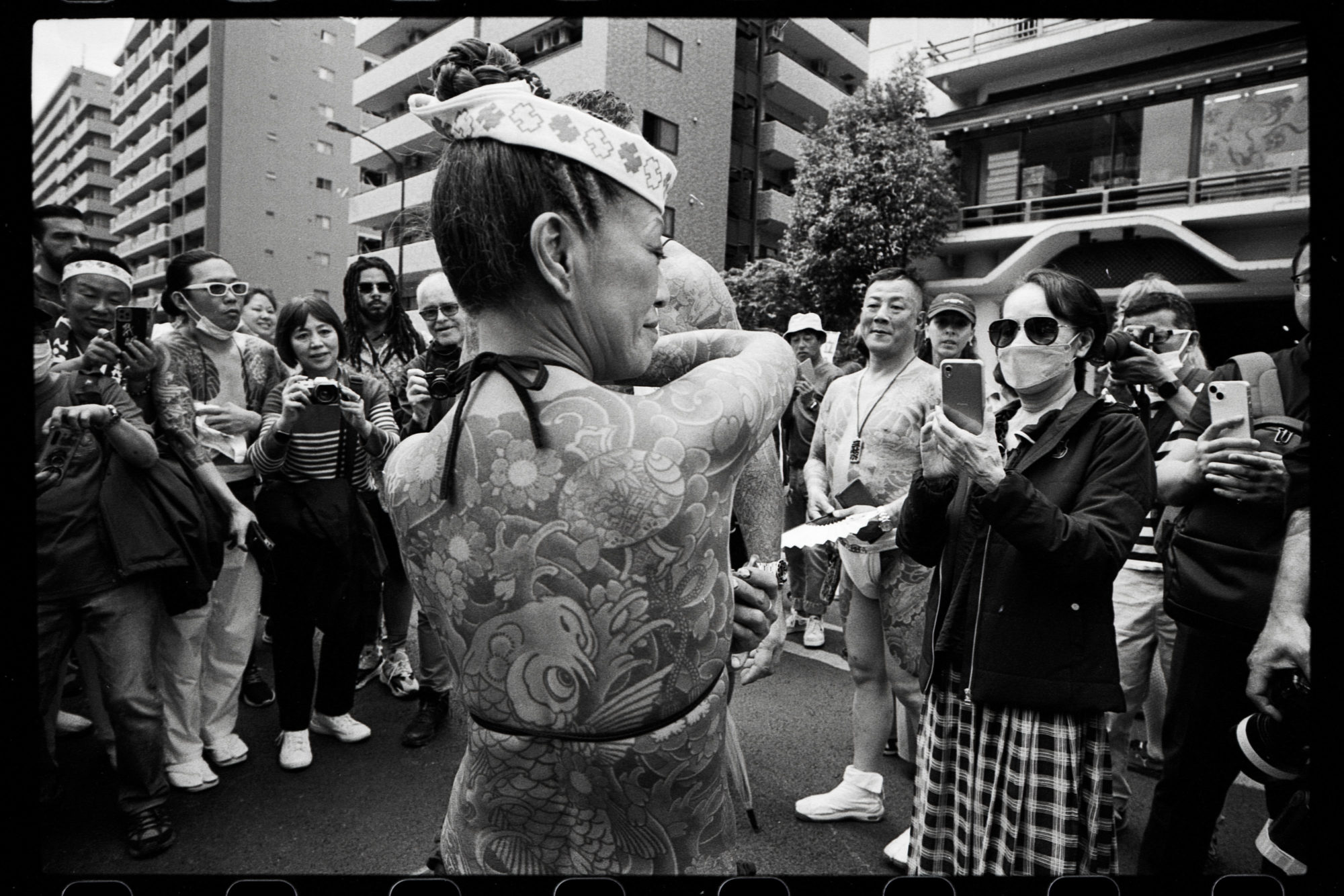 Sanja Matsuri Festival 2023 - Naked Yakuza with Japanese Tatoos in Photos