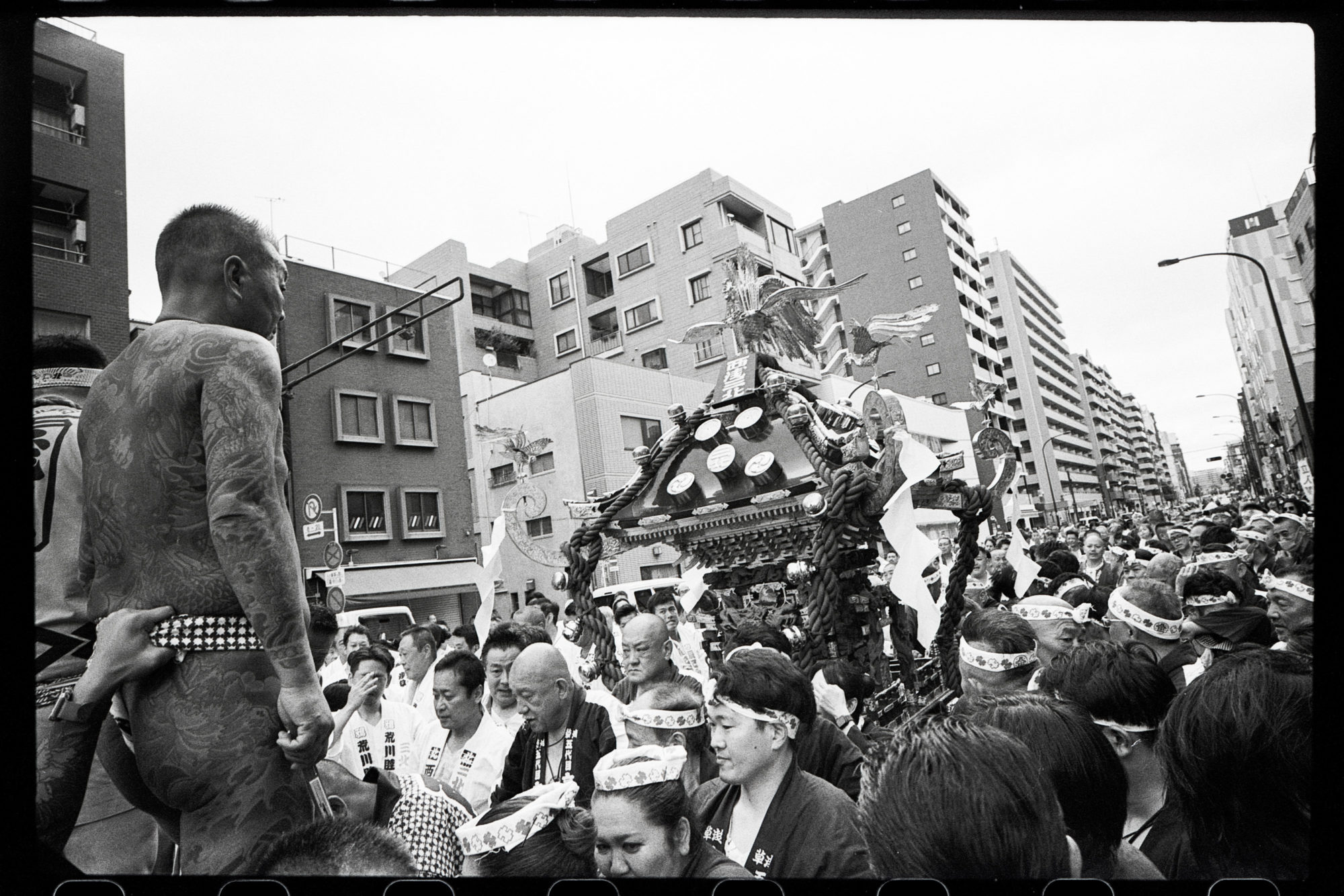 Sanja Matsuri Festival 2023 - Naked Yakuza with Japanese Tatoos in Photos