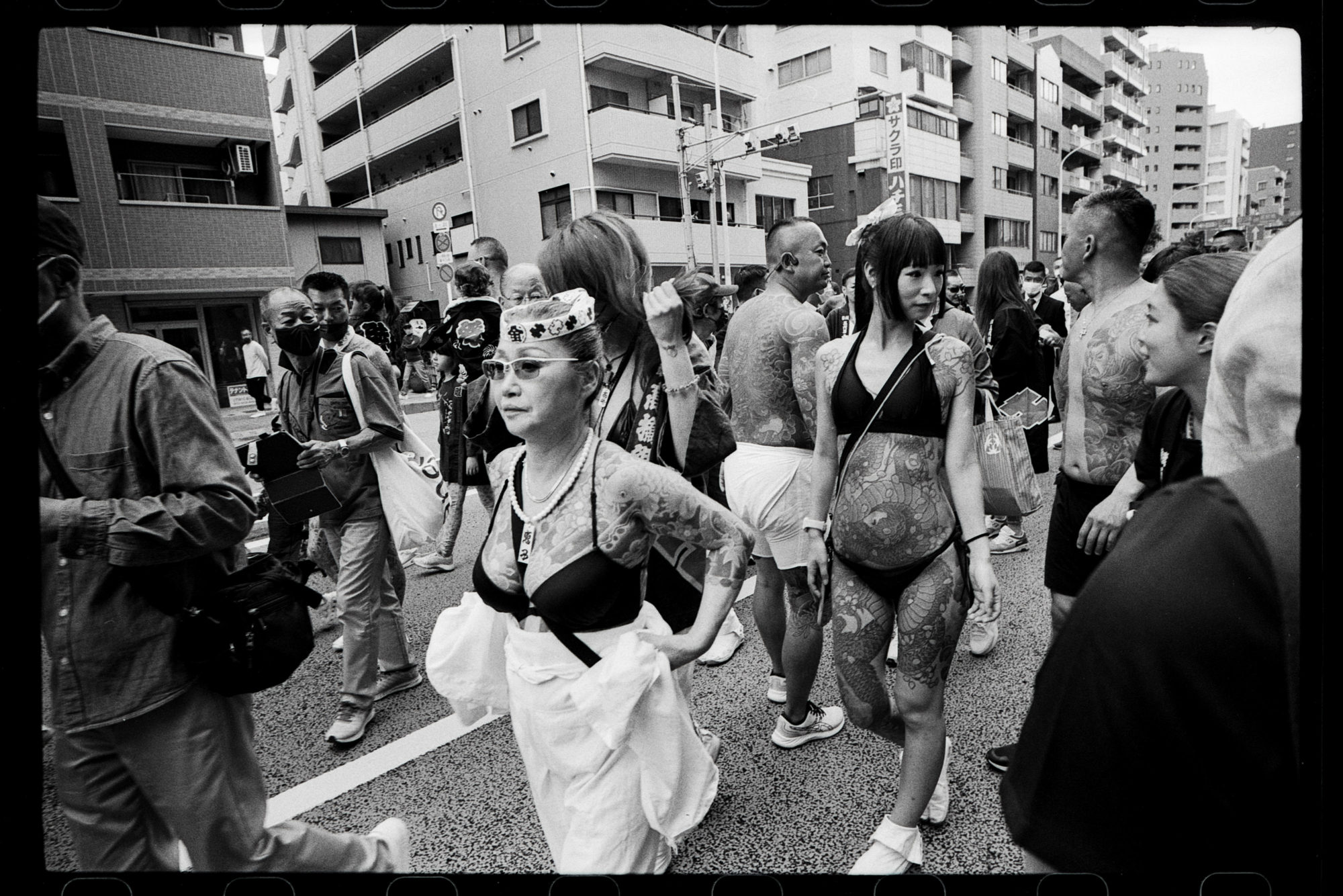 Sanja Matsuri Festival 2023 - Naked Yakuza with Japanese Tatoos in Photos