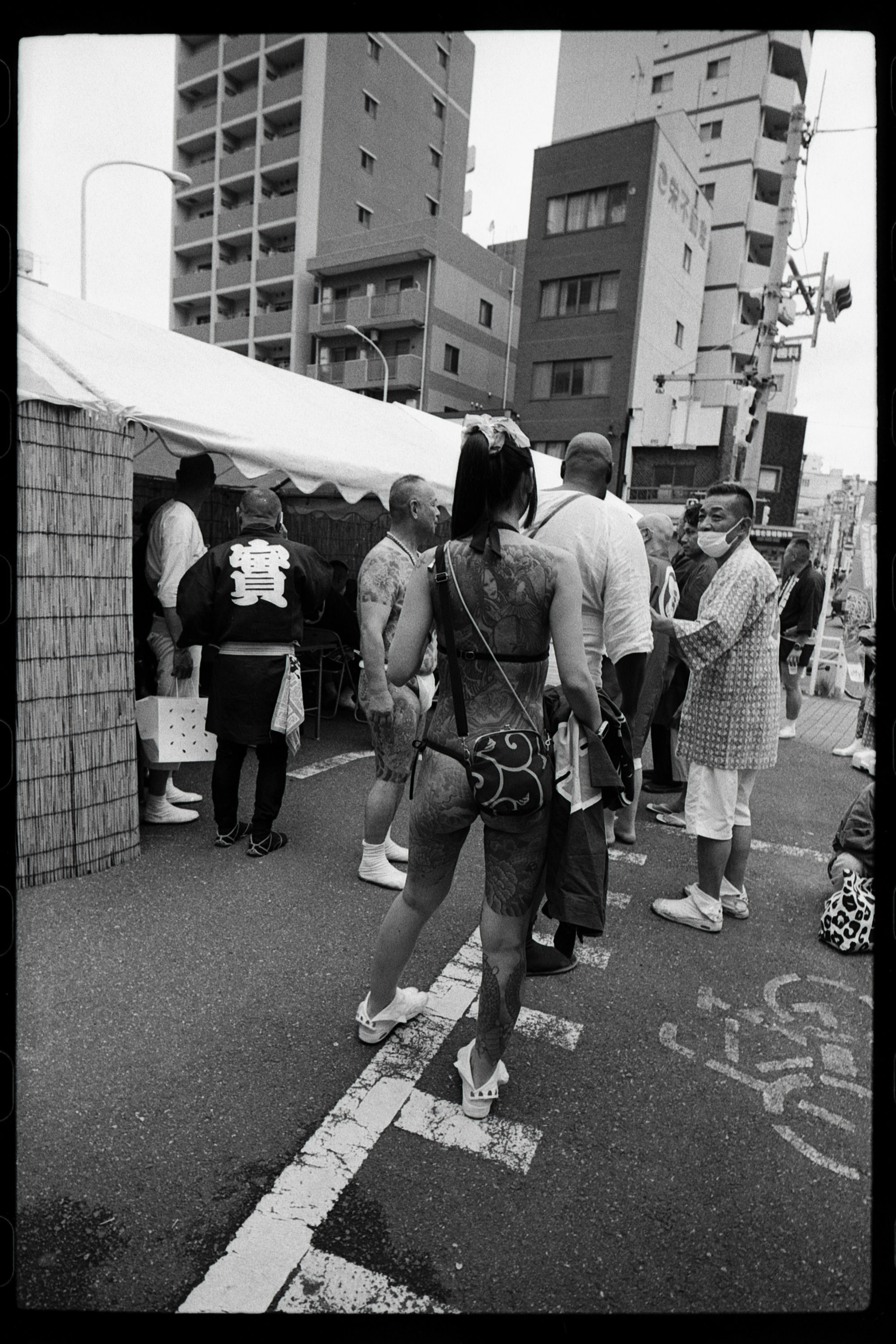 Sanja Matsuri Festival 2023 - Naked Yakuza with Japanese Tatoos in Photos