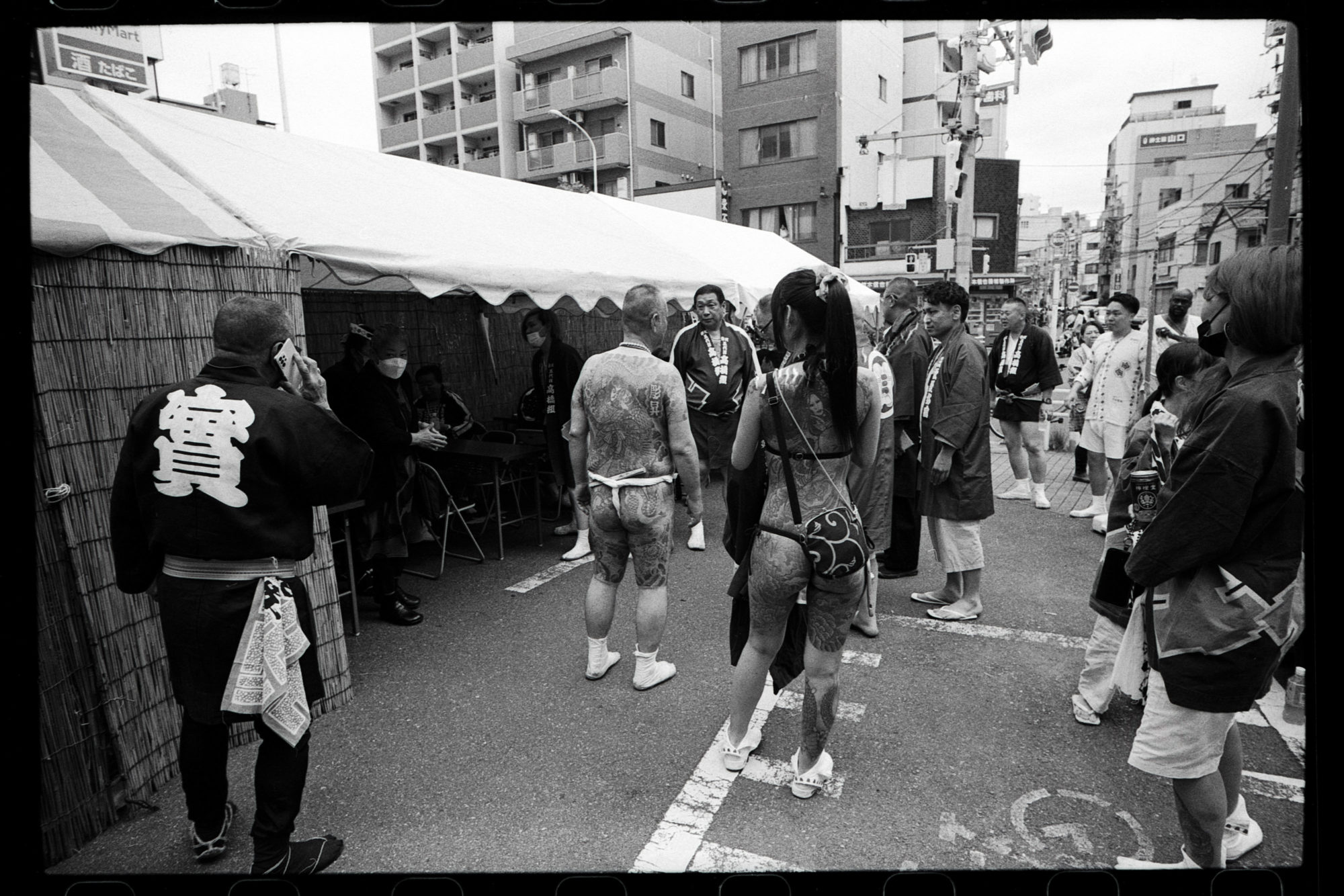 Sanja Matsuri Festival 2023 - Naked Yakuza with Japanese Tatoos in Photos